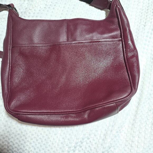 AIMEE KESTENBERG BURGANDY TRIBECCA LEATHER CROSSBODY SHOULDER BAG - Picture 8 of 14